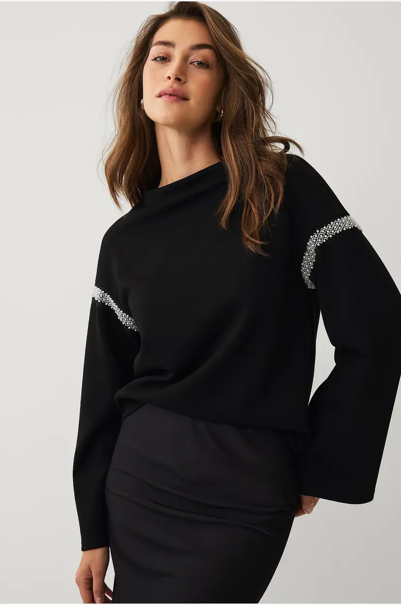 Ellos Collection Topp med båthals - Svart