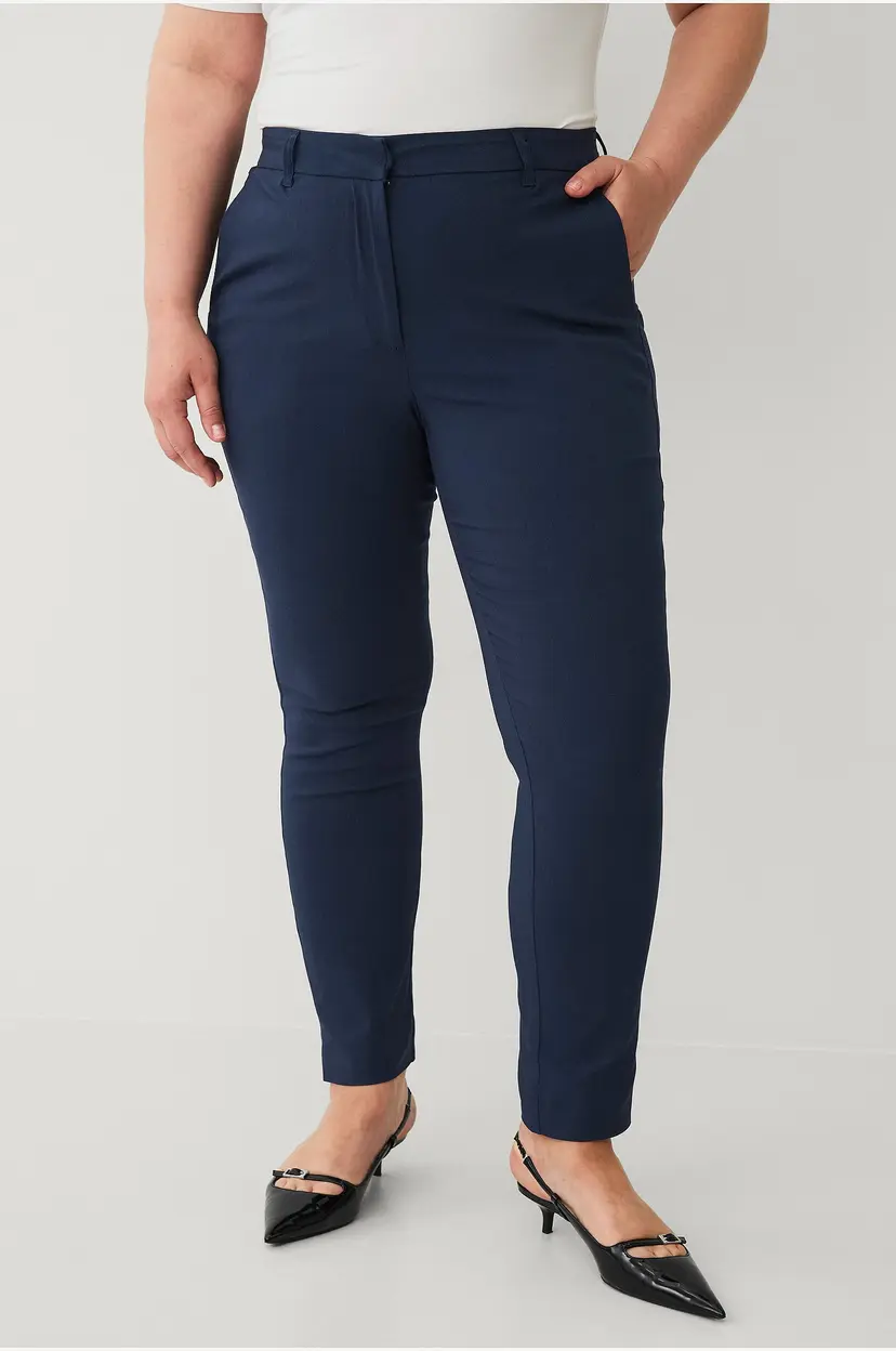Ellos Plus collection Rett bukse med stretch - Blå
