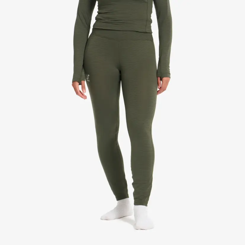 RevolutionRace Tour Thermal Base Layer Pants Dame Kambaba Green