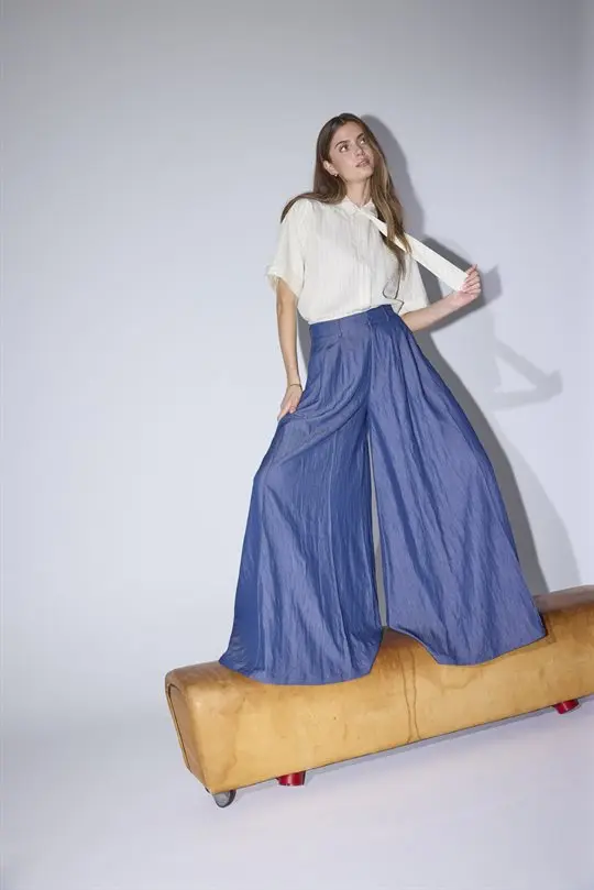 Co Couture Co' Couture - Abiola Skirt Pant - Denim Blue