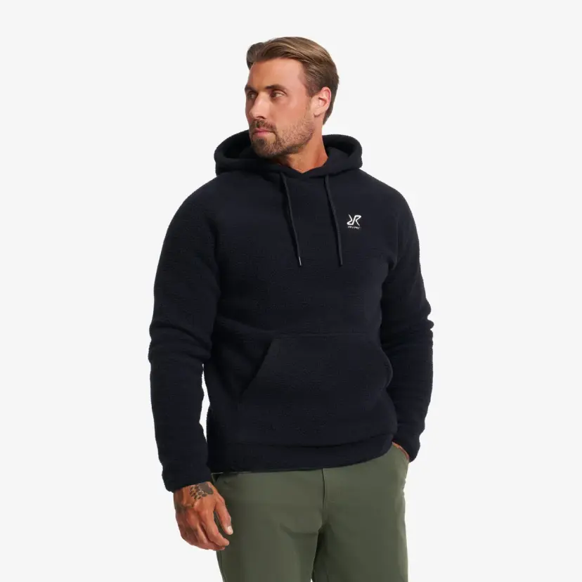 RevolutionRace Sherpa Light Hooded Fleece Herre Black