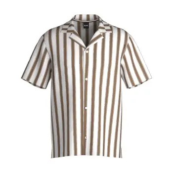 BOSS BOSS Beach Shirt Stripet viskose Large Herre