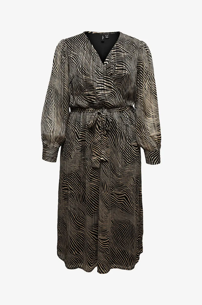 Vero Moda Curve Klær vmcGebra Gedna LS 7/8 Dress Wvn Btq - Svart