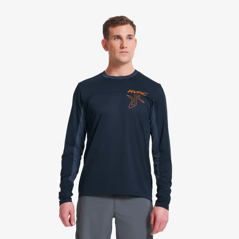 RevolutionRace Shred Long-sleeved MTB Jersey Herre Deep Navy/Insignia Blue