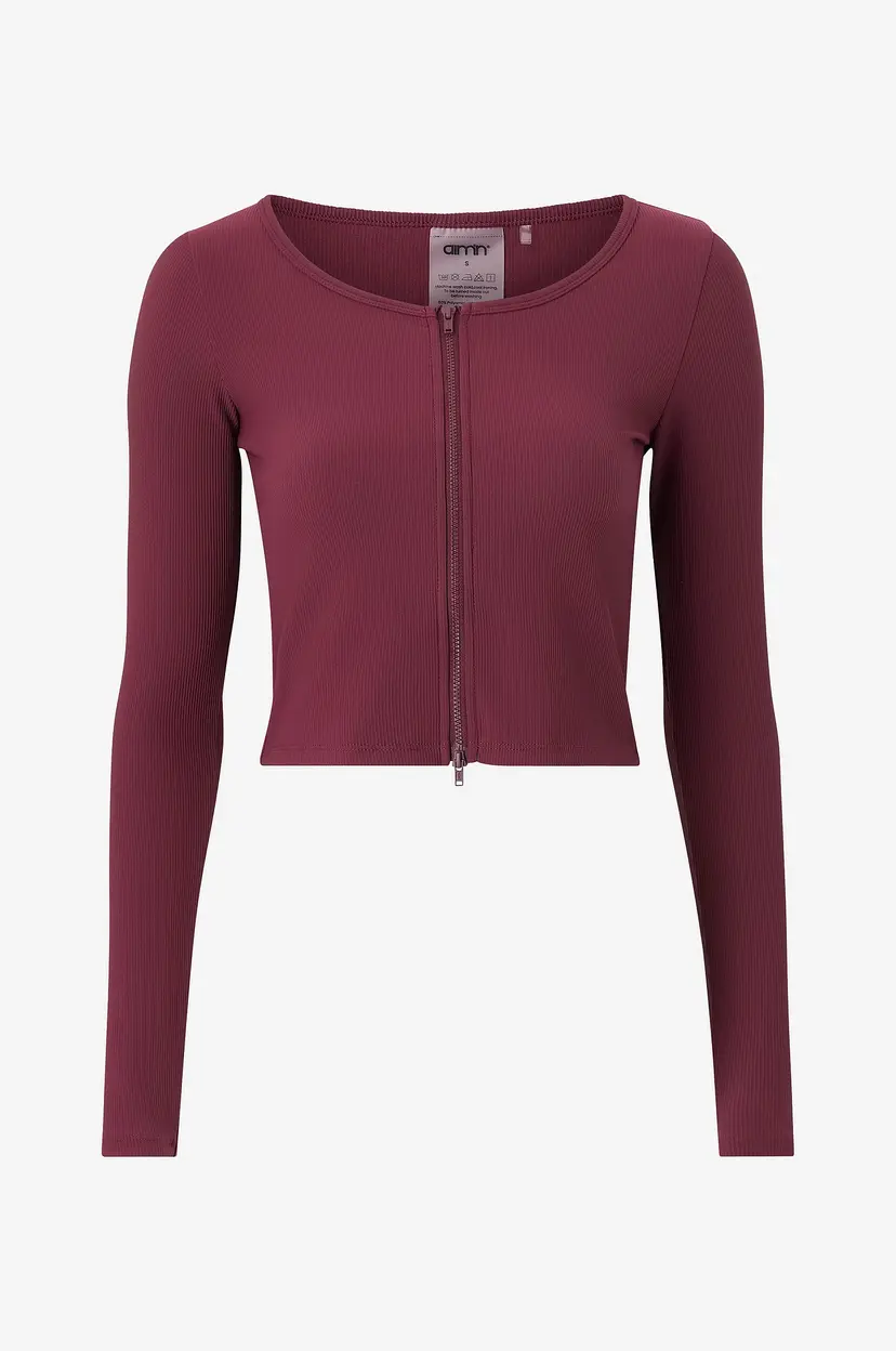 Aim'n Treningstopp Ribbed Performance Zipped Cardigan - Rød