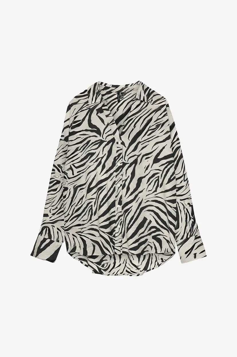 Vero Moda Skjorte vmJosie LS Oversize Shirt Wvn GA - Grå