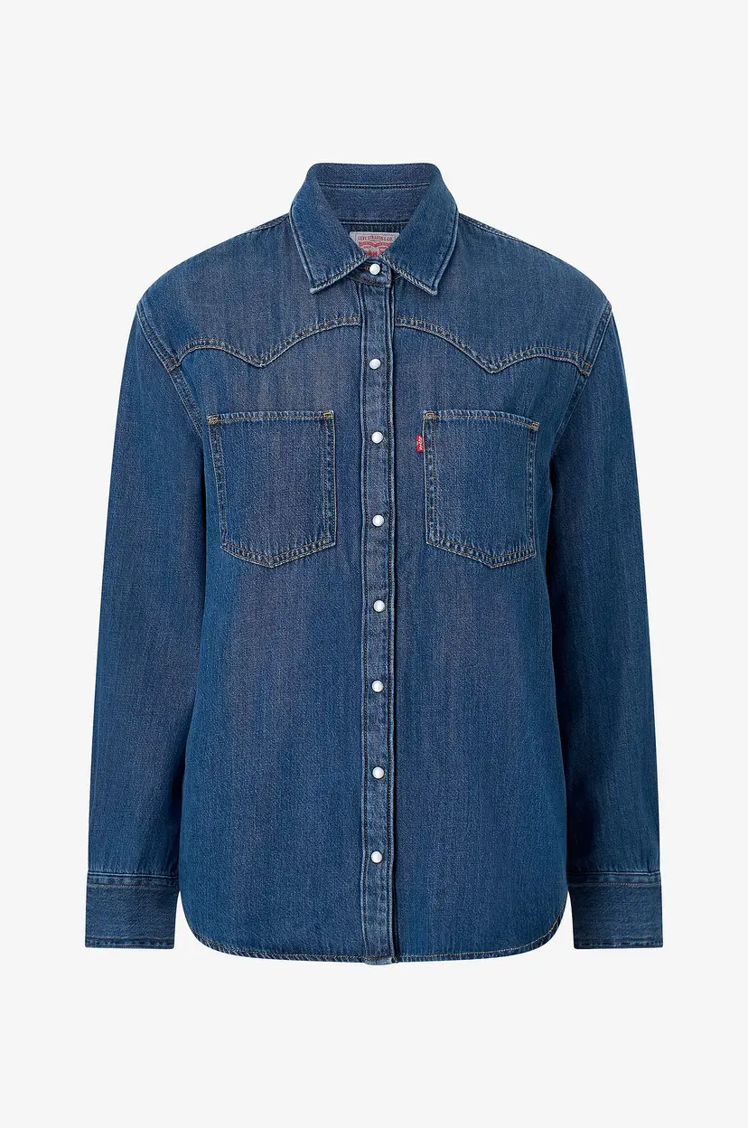 Levi's Denimskjorte Teodora Western Shirt - Blå