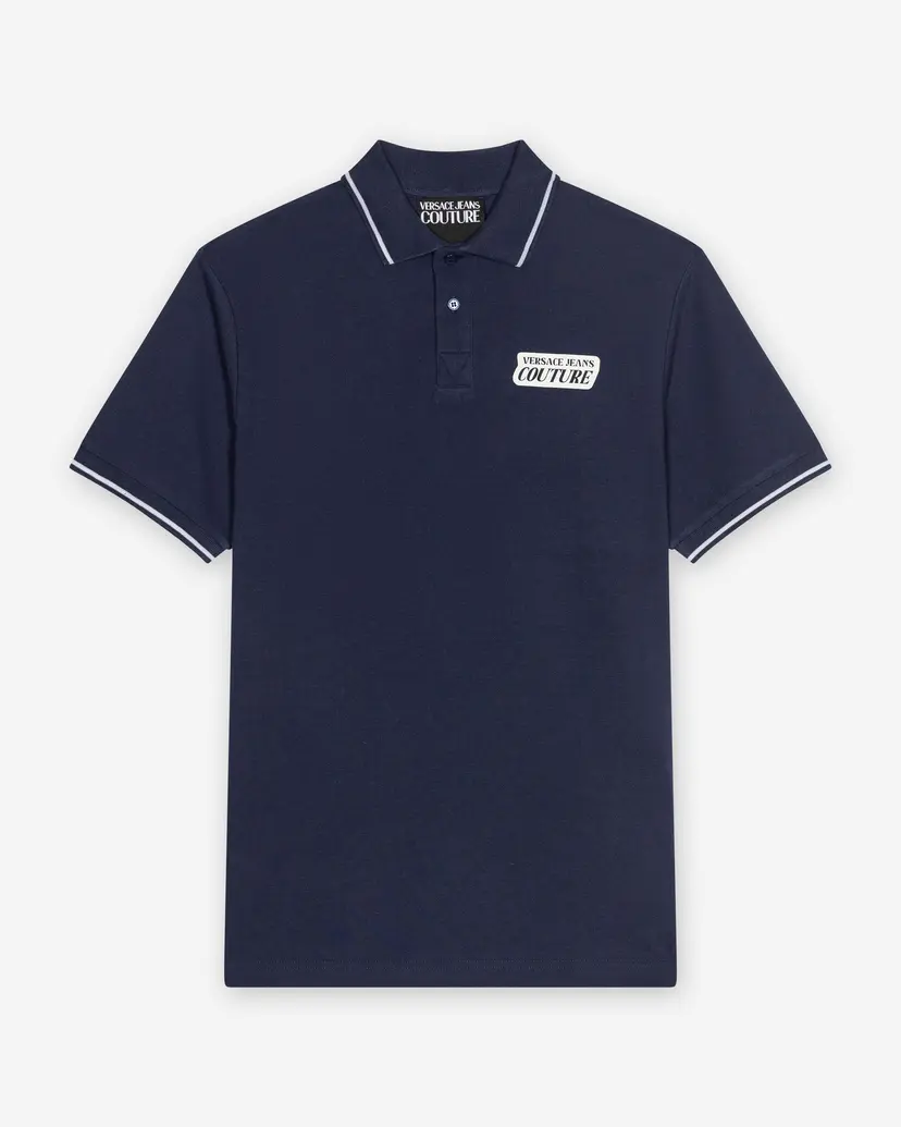 Versace Jeans Couture Versace Jeans Couture R Square Print Blue Polo shirt