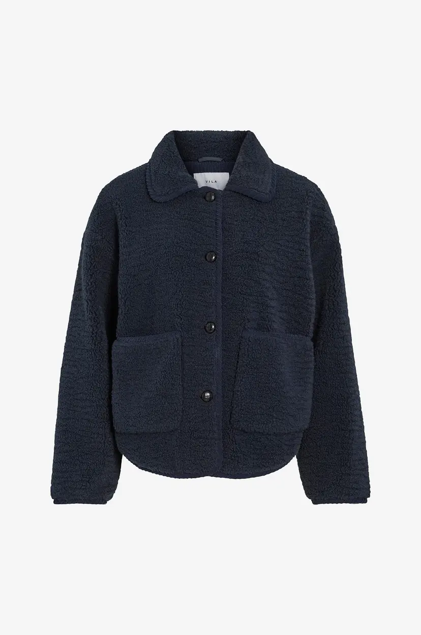 Vila Teddyjakke viMelusa Teddy Jacket - Blå