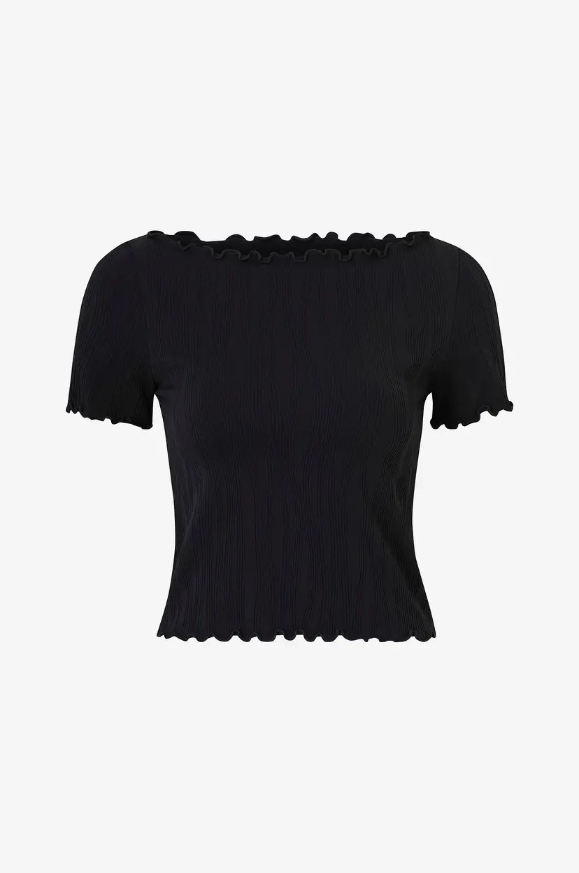 Aim'n Topp Tulip Short Sleeve Top - Svart