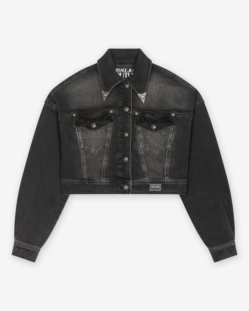 Versace Jeans Couture Versace Jeans Couture Bis V Emblem Black Denim jacket