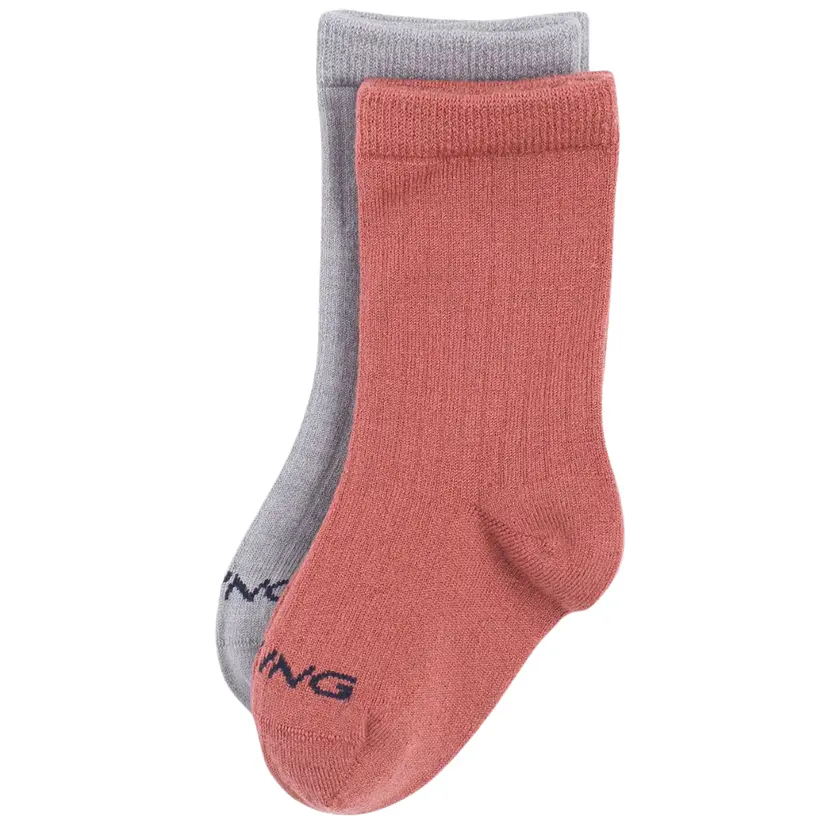 Viking Viking Toasty 2 Pack Wool Socks Kids Pink