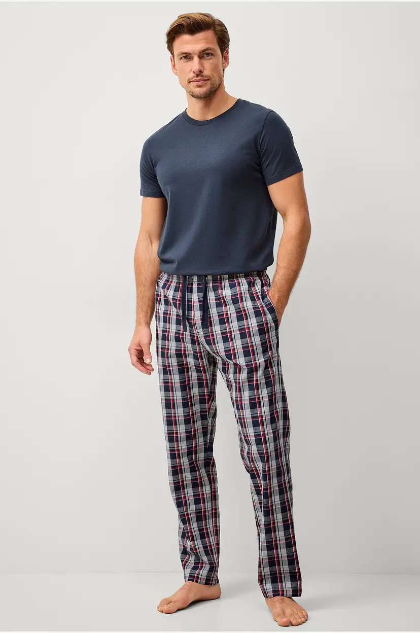 Ellos Collection Pysjbukser i poplin - Blå