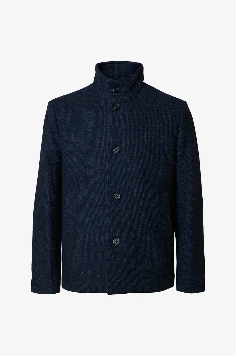 Selected Men Jakke slhRainar Wool Blend - Blå
