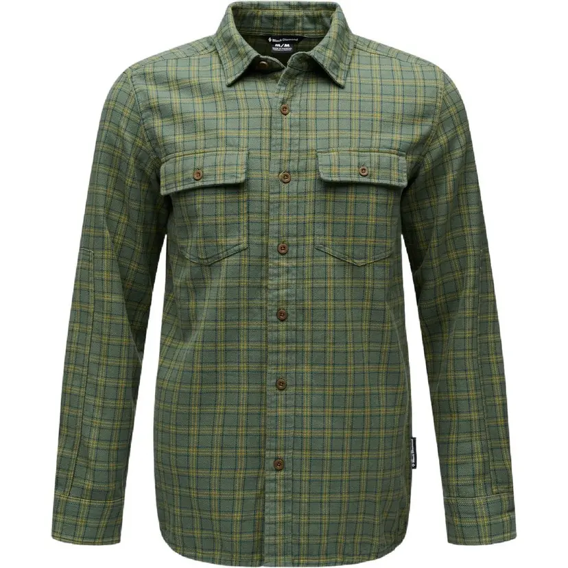 Black Diamond Black Diamond M Project Twill Ls Shirt Laurel Green-Sulphur Green