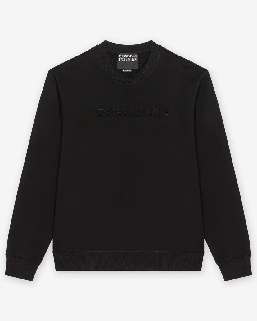 Versace Jeans Couture Versace Jeans Couture Embossed Black Sweater