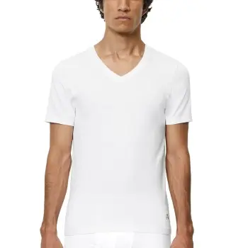 Marc O'Polo Marc O Polo Men V-Neck Shirts 2P Hvit bomull Small Herre