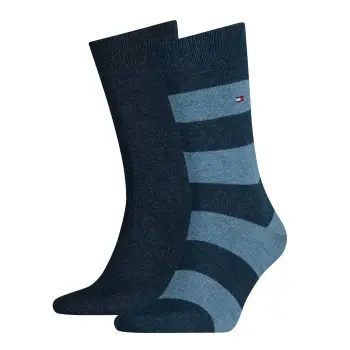 Tommy Hilfiger Tommy Hilfiger Strømper 2P Men Rugby Sock Jeansblå Str 39/42 Herre