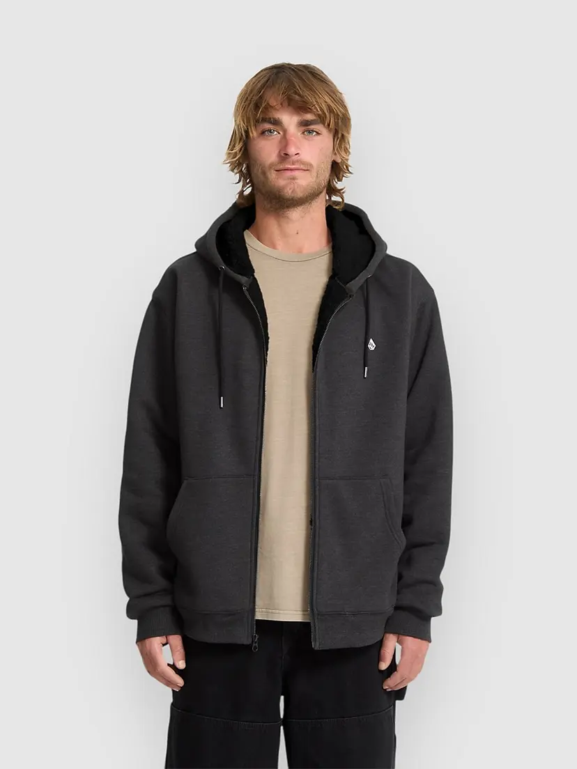 Volcom Volcom Single Stone Lined Hettegenser med glidelås svart