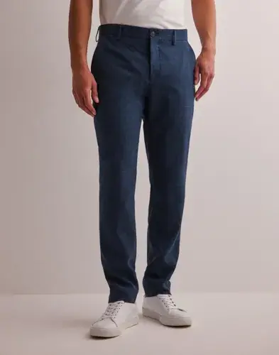 Selected Men Selected Men Slhslim-Oasis Linen Trs Noos Linbukser Blå