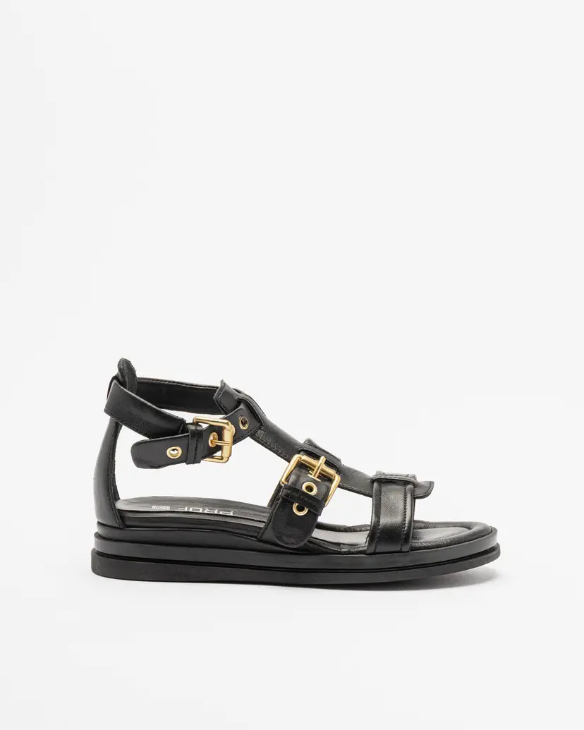 PROF PROF N14006 Black Sandals