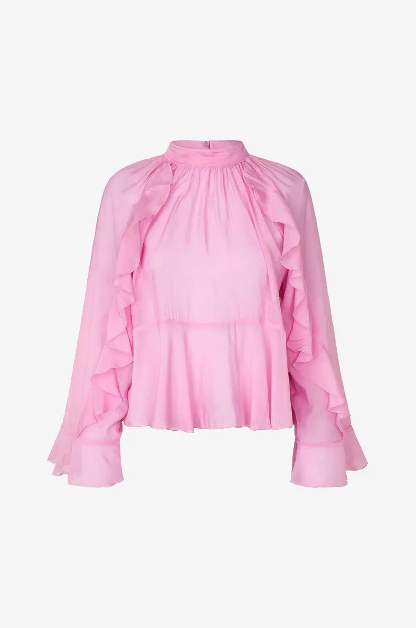Second Female Bluse Naje Frill - Rosa