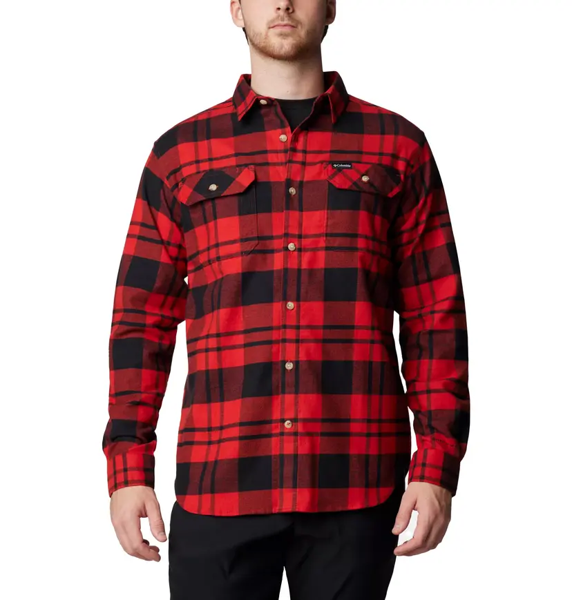 Columbia Columbia Men's Flare Gun Stretch Flannel Sail Red River Crossing Plaid