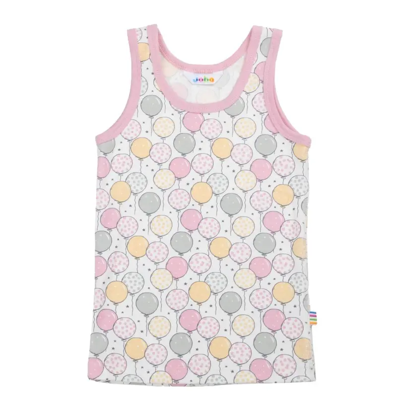 Joha Singlet i bomull "Balloons" Rosa