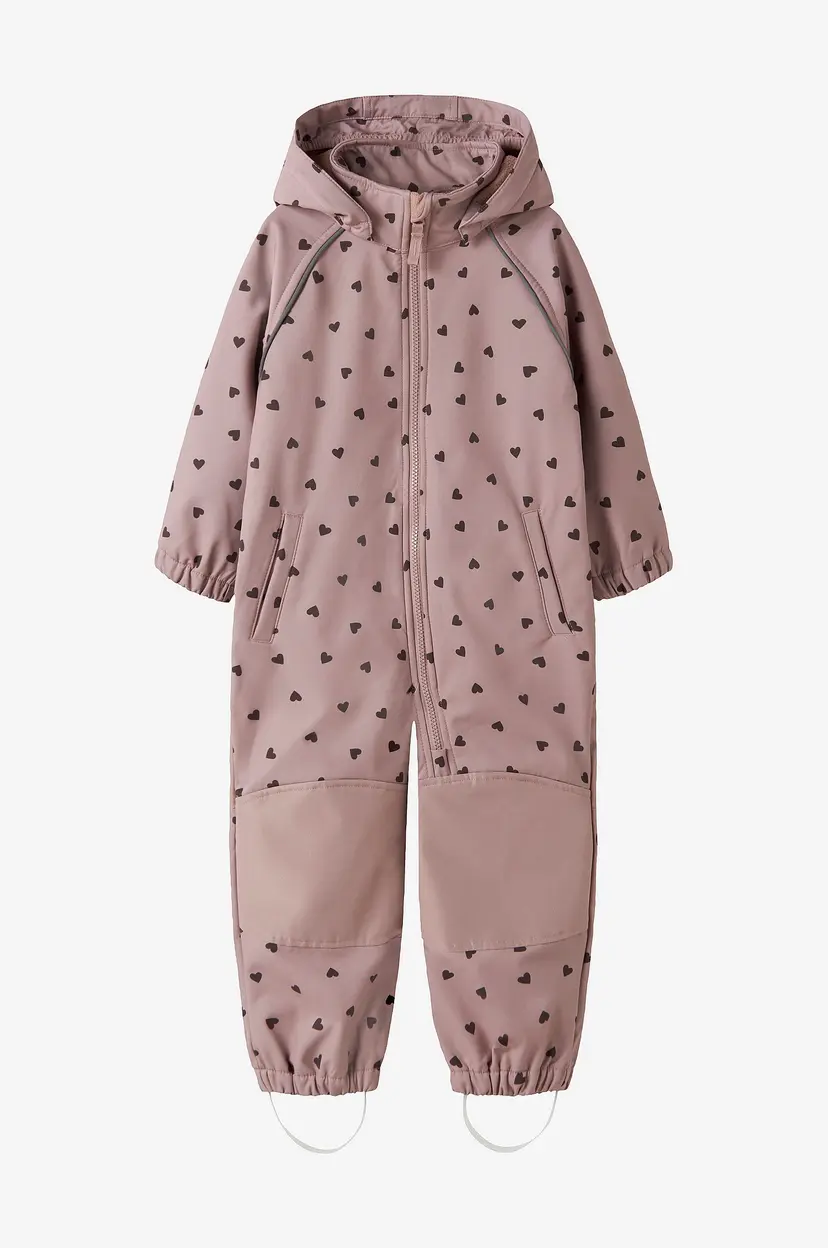 NAME IT Snekkerbukse nmfAlfa08 Softshell Suit Aop - Rosa