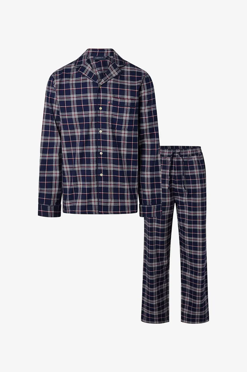 Lexington Pyjamassett Rutete flanell - Blå