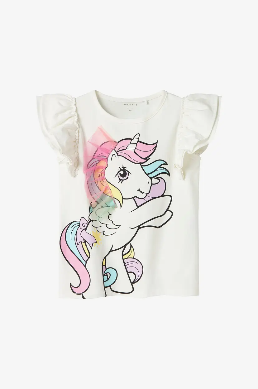 NAME IT Topp nmfMika Mlp SS Top Cplg - Hvit