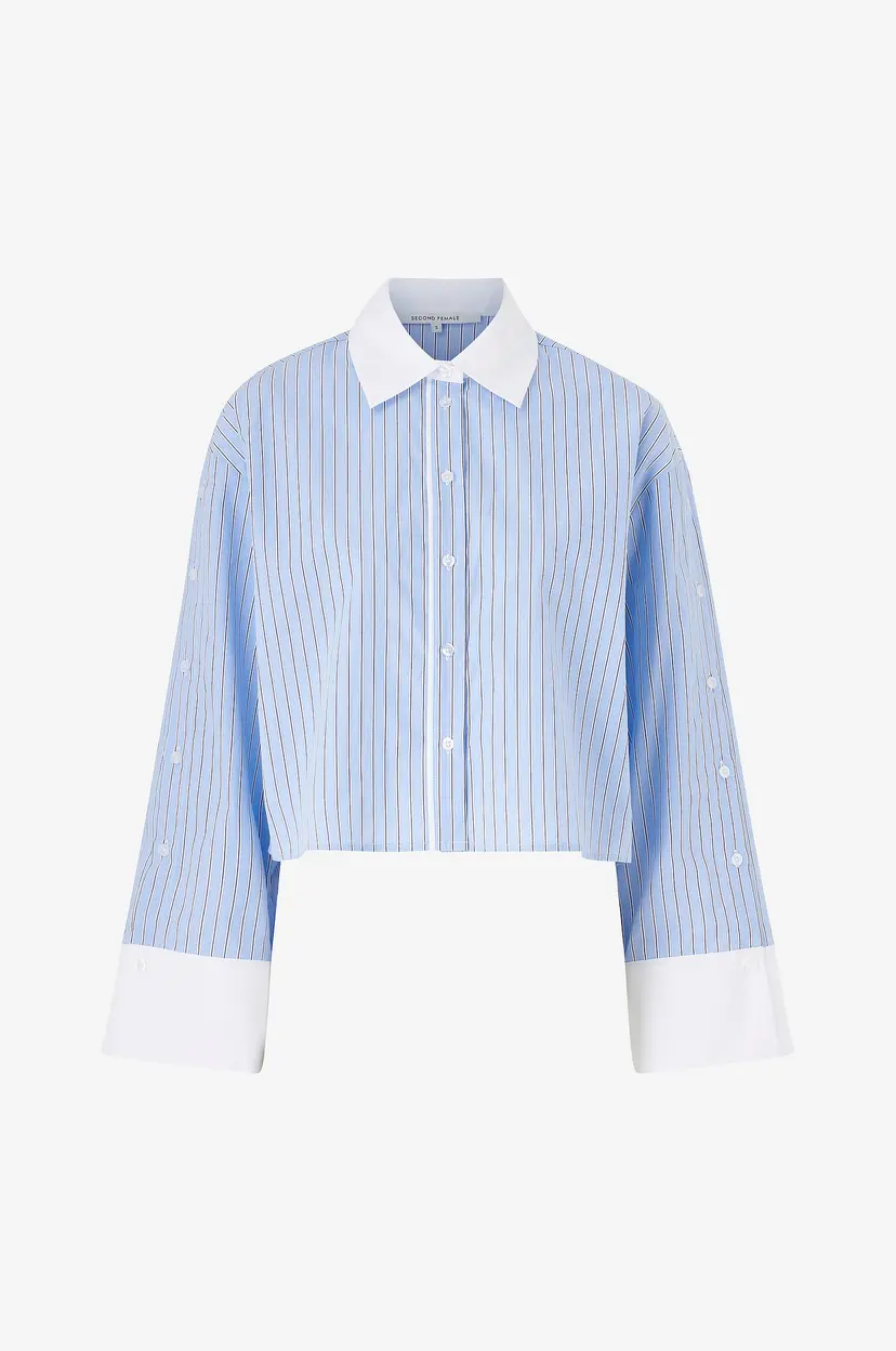 Second Female Skjorte Alanis Combi Shirt - Blå