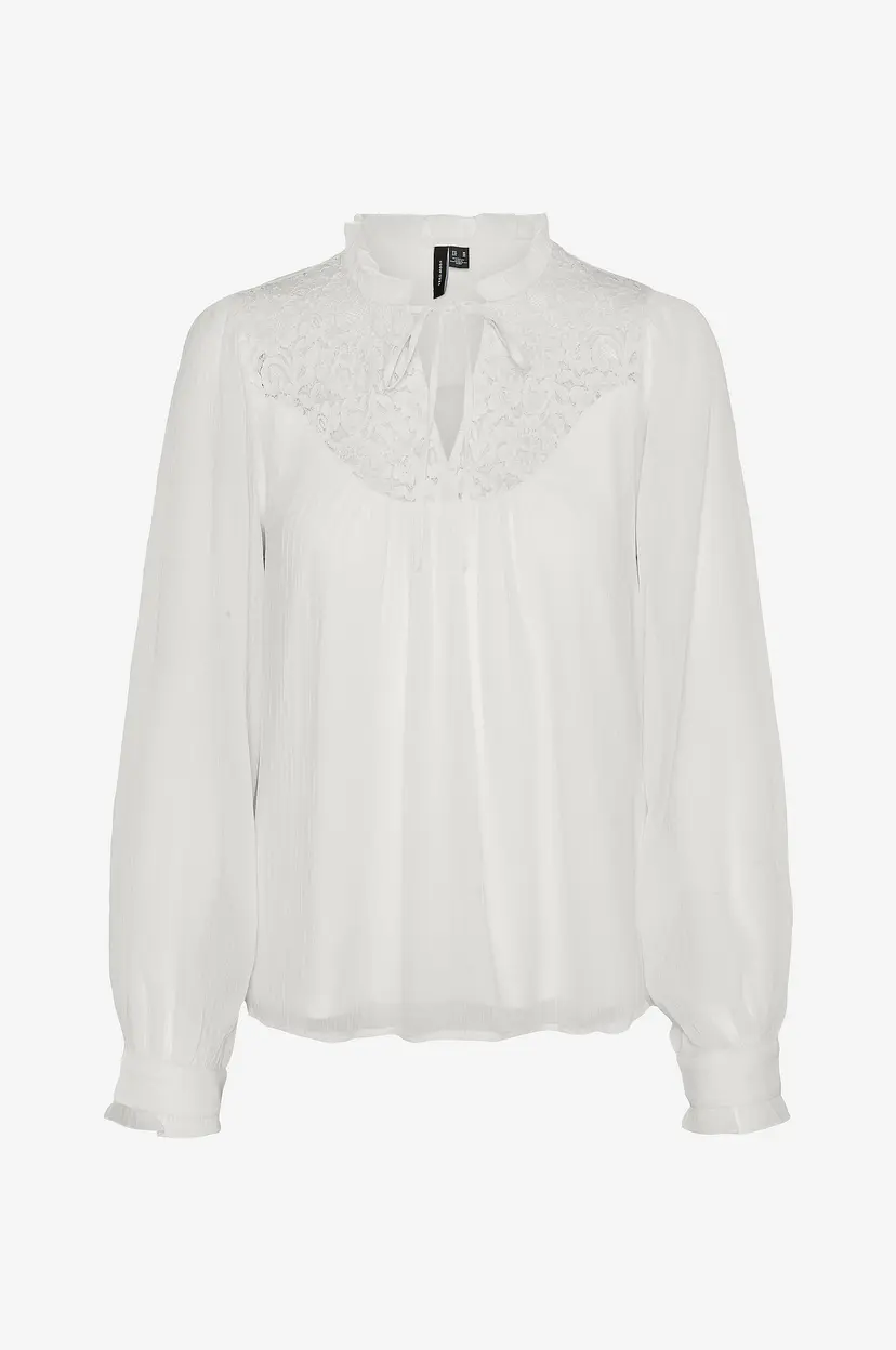 Vero Moda Bluse vmGaby LS Top - Hvit