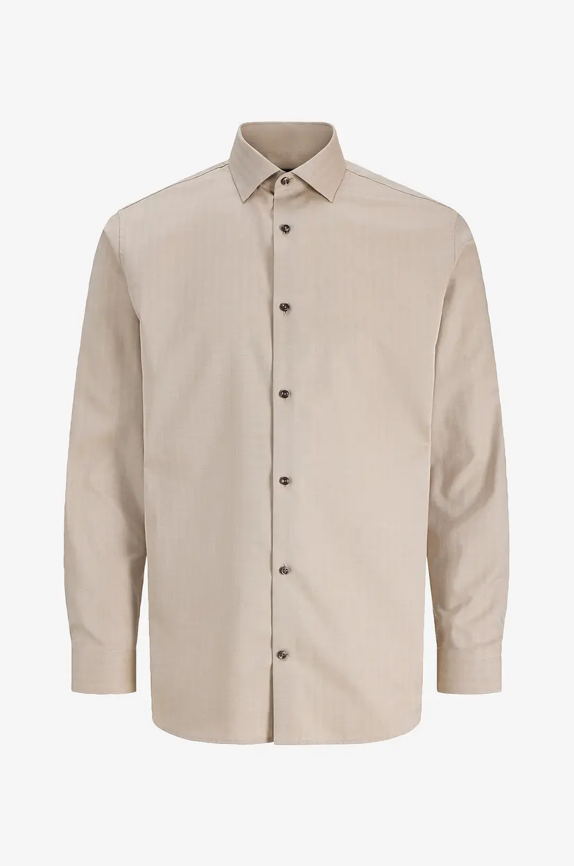 Jack & Jones Skjorte Jprblaparker Herringbone L/S Shirt - Brun