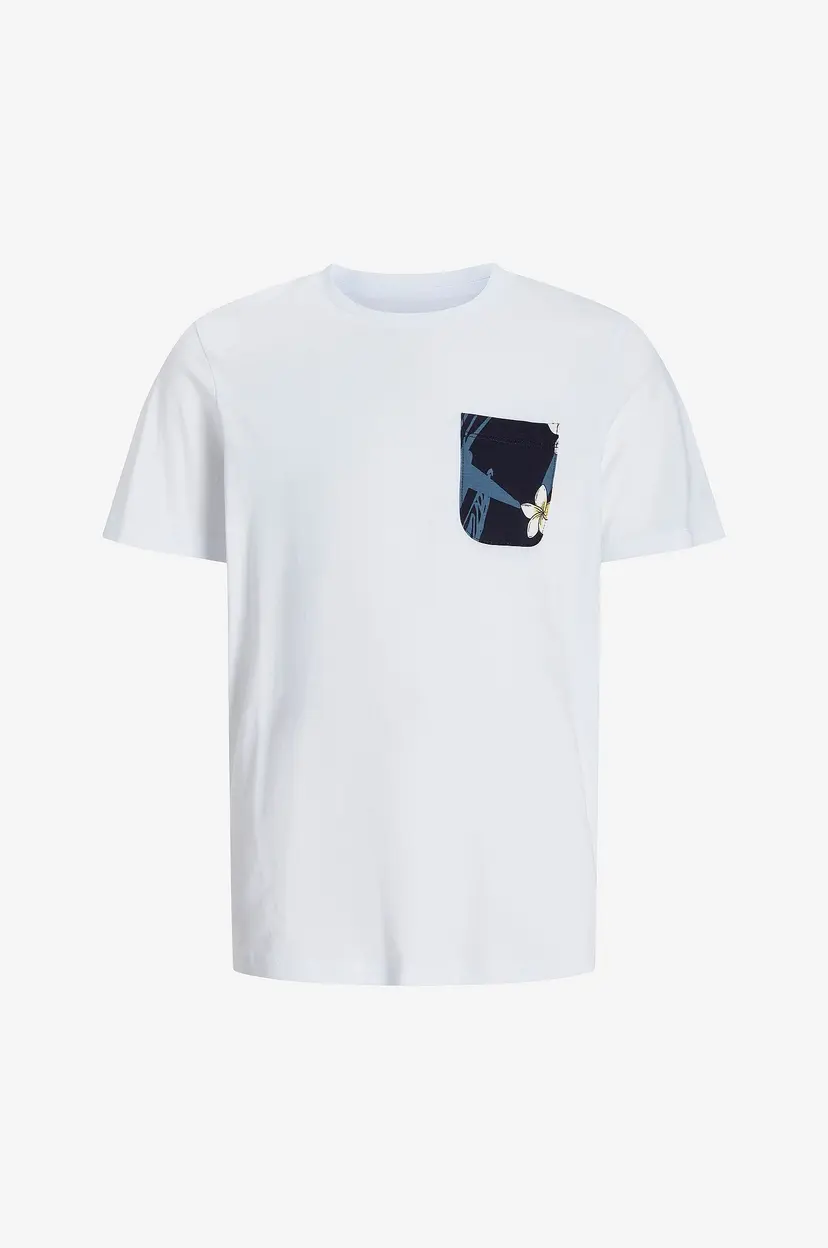 Jack & Jones Junior T-skjorte jjHawaii Pocket Tee SS Jnr - Hvit