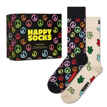 Happy Socks Happy socks Strømper 2P Peace Socks Gift Set Mixed bomull Str 41/46
