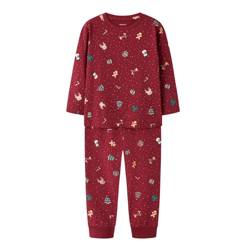 NAME IT Name It - Julepysj 2-delt Vismas 2026 Red Dahlia