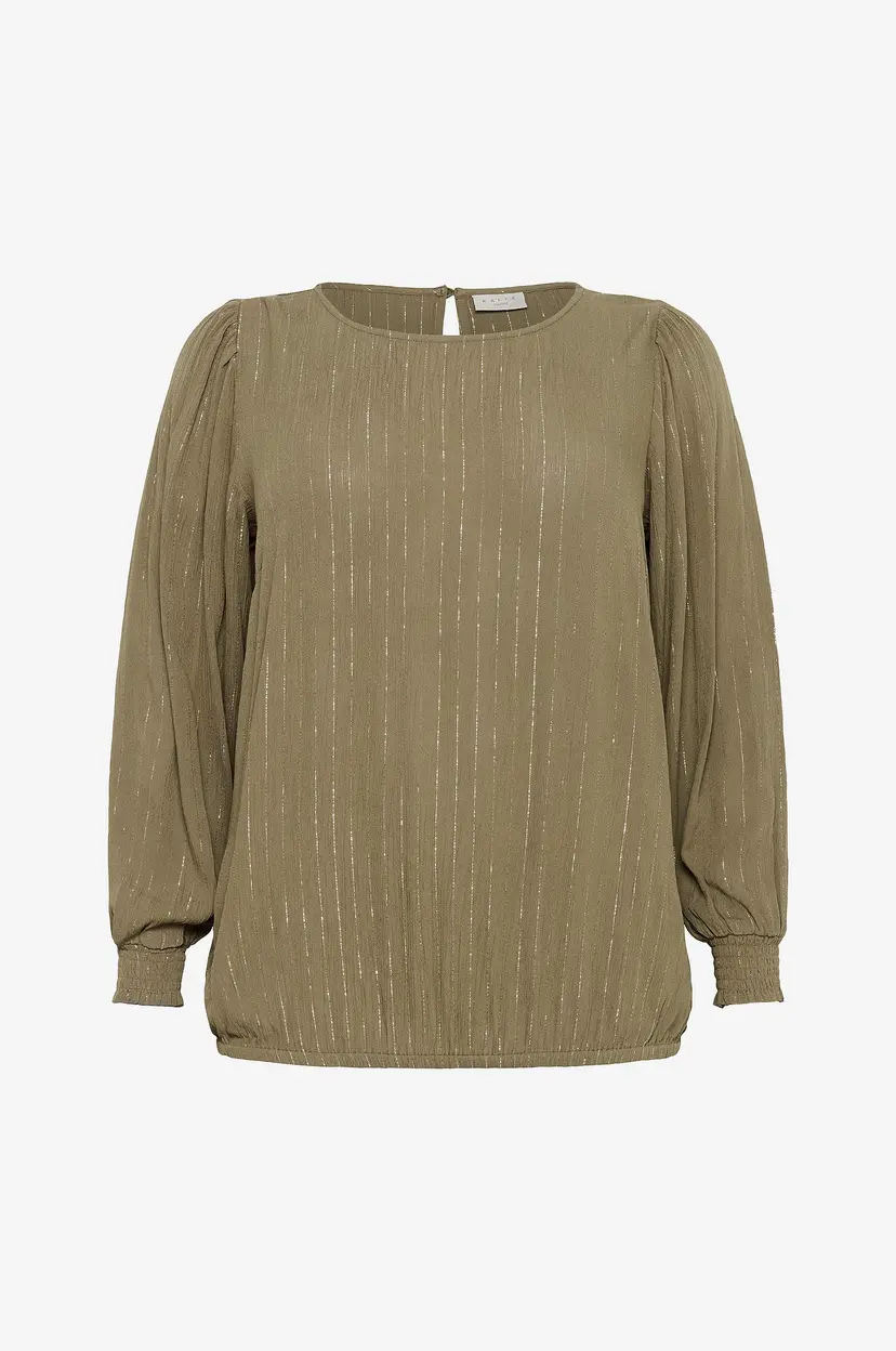 KAFFE Curve Bluse kcLio Blouse - Grønn