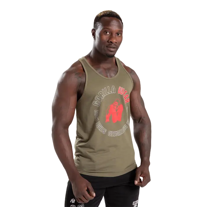 Gorilla Wear Lafayette Racerback Tank Top, Army Green