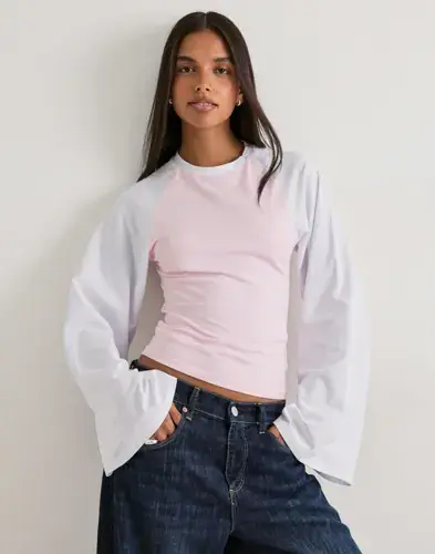 Nelly Nelly - Multi/Mønstrete - Wide Sleeve Raglan Top