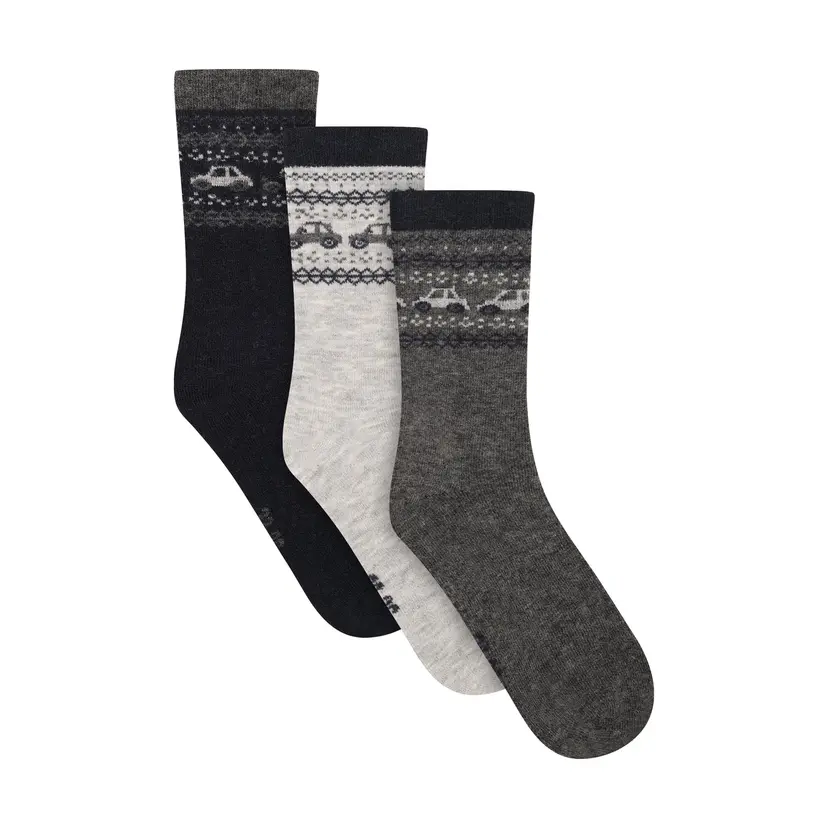 Minymo Minymo - Sokker 3-pk i Ull Dark Navy