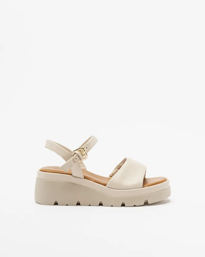 PROF PROF 10301 White Platform sandals
