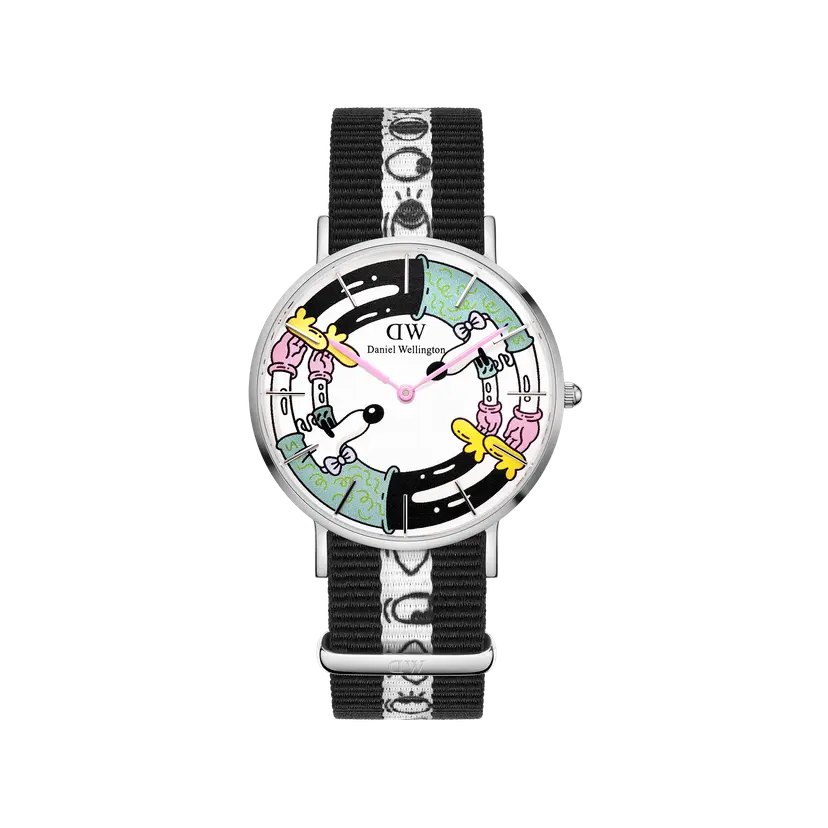 Daniel Wellington Silver Soldinset Steven Harrington x Dw: Nato Multicolor Printed Dial | DW