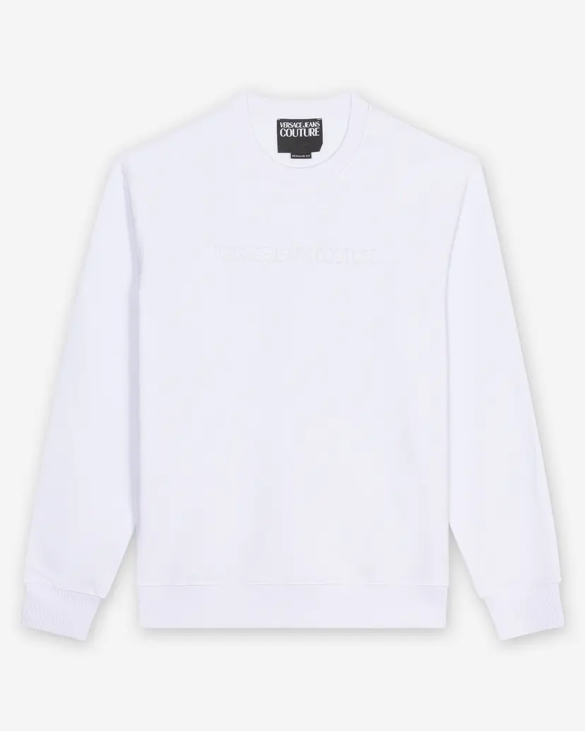 Versace Jeans Couture Versace Jeans Couture Embossed White Sweater