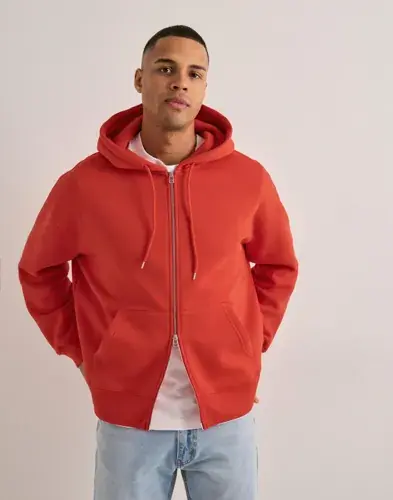 Mads Nørgaard Mads Nørgaard Standard Luka Hoodie Zip Sweat Hoodies med glidelås Rød