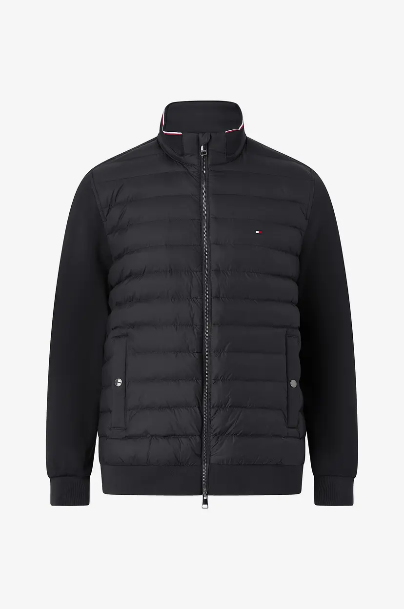 Tommy Hilfiger Jakke Mix Media Ess Rwb Stand Collar - Svart