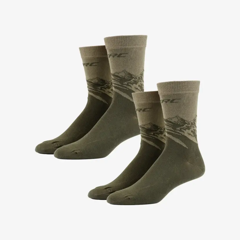 RevolutionRace 2-pack Daily Mountain Socks Unisex Forest Night/Vetiver Green