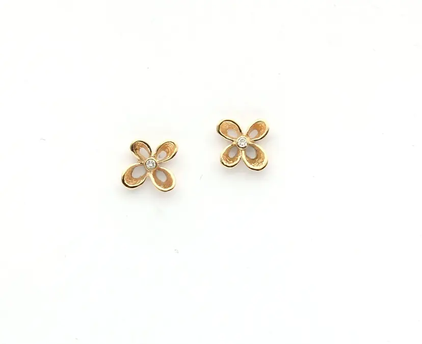 Per Borup Per Borup - Violina 14kt øreringe med diamant - 921Ø