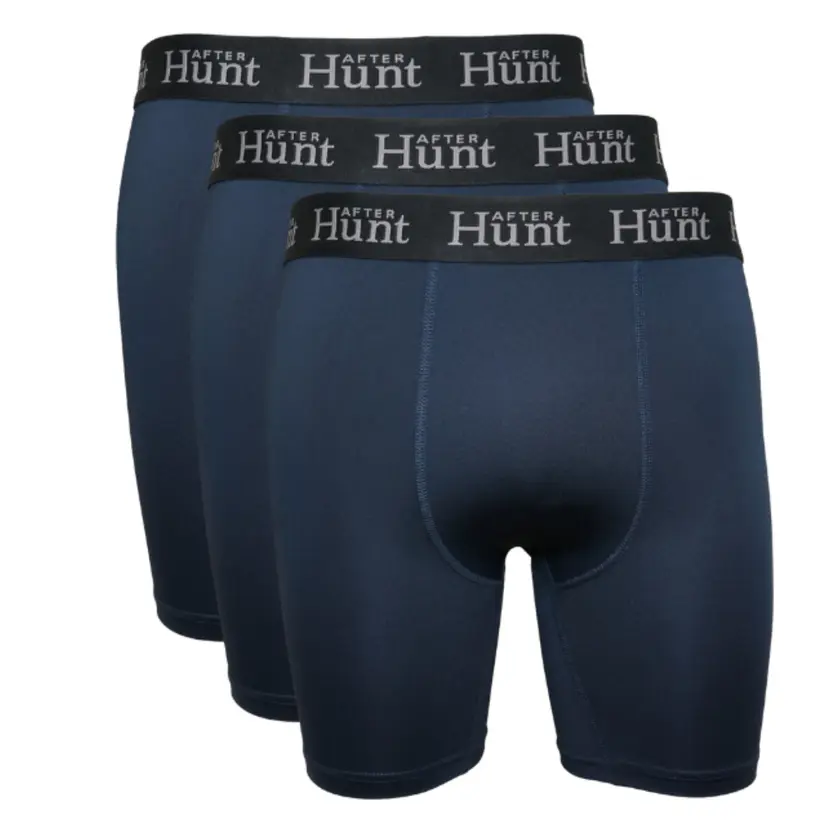 After Hunt After Hunt Mens Boxer Underwear Long 3-pack Dark Blue