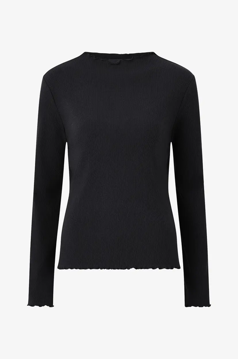 Ellos Collection Ribbet topp - Svart